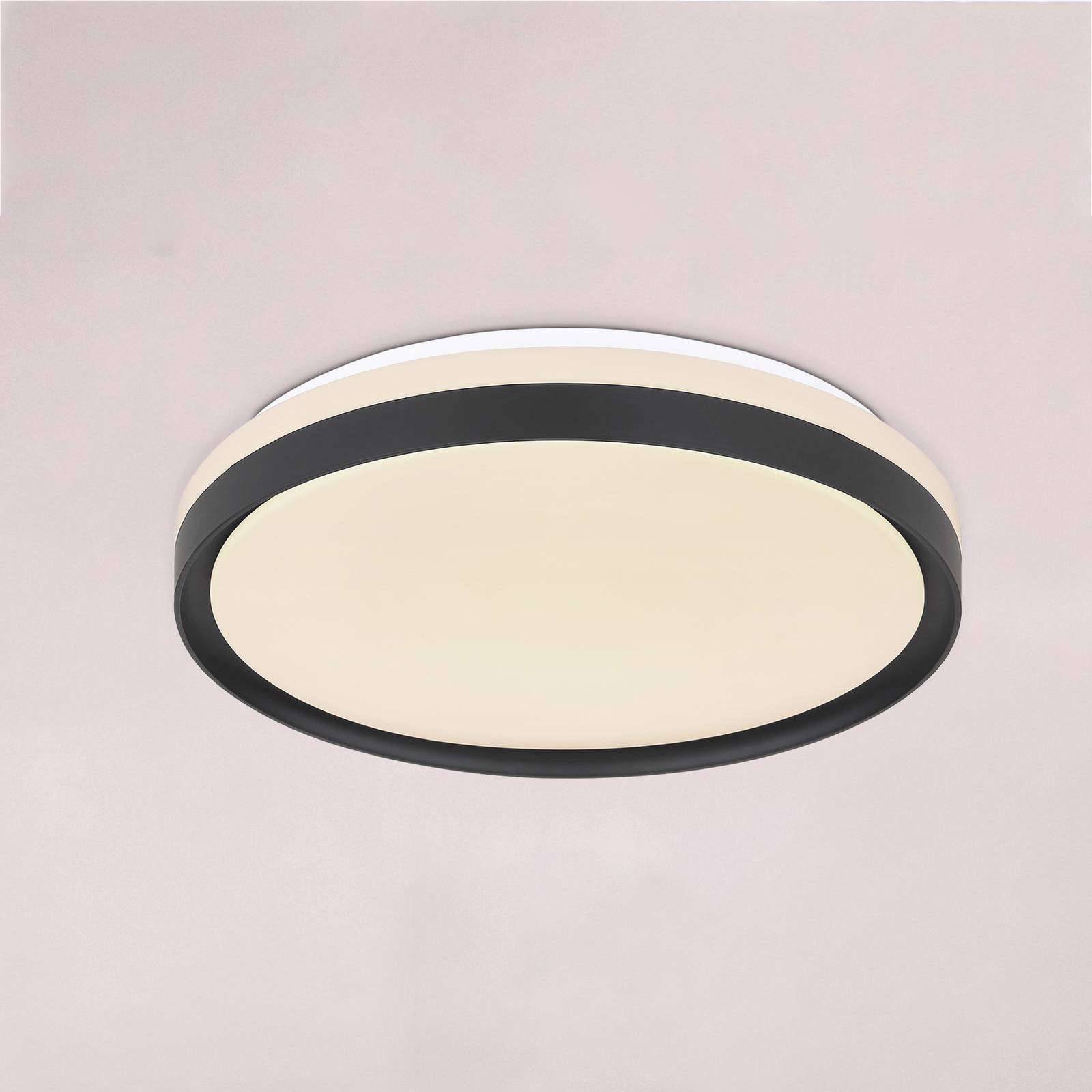 LED-Deckenleuchte Sonny, schwarz, CCT, Ø 39 cm LED-Deckenleuchte Sonny, schwarz, CCT, Ø 39 cm von Globo