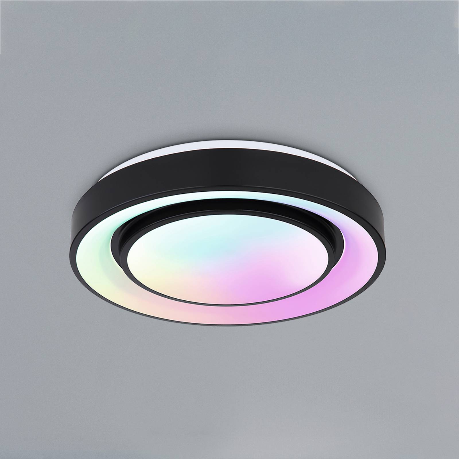 LED-Deckenleuchte Sully RGBW Fernbedienung schwarz LED-Deckenleuchte Sully RGBW Fernbedienung schwarz von Globo