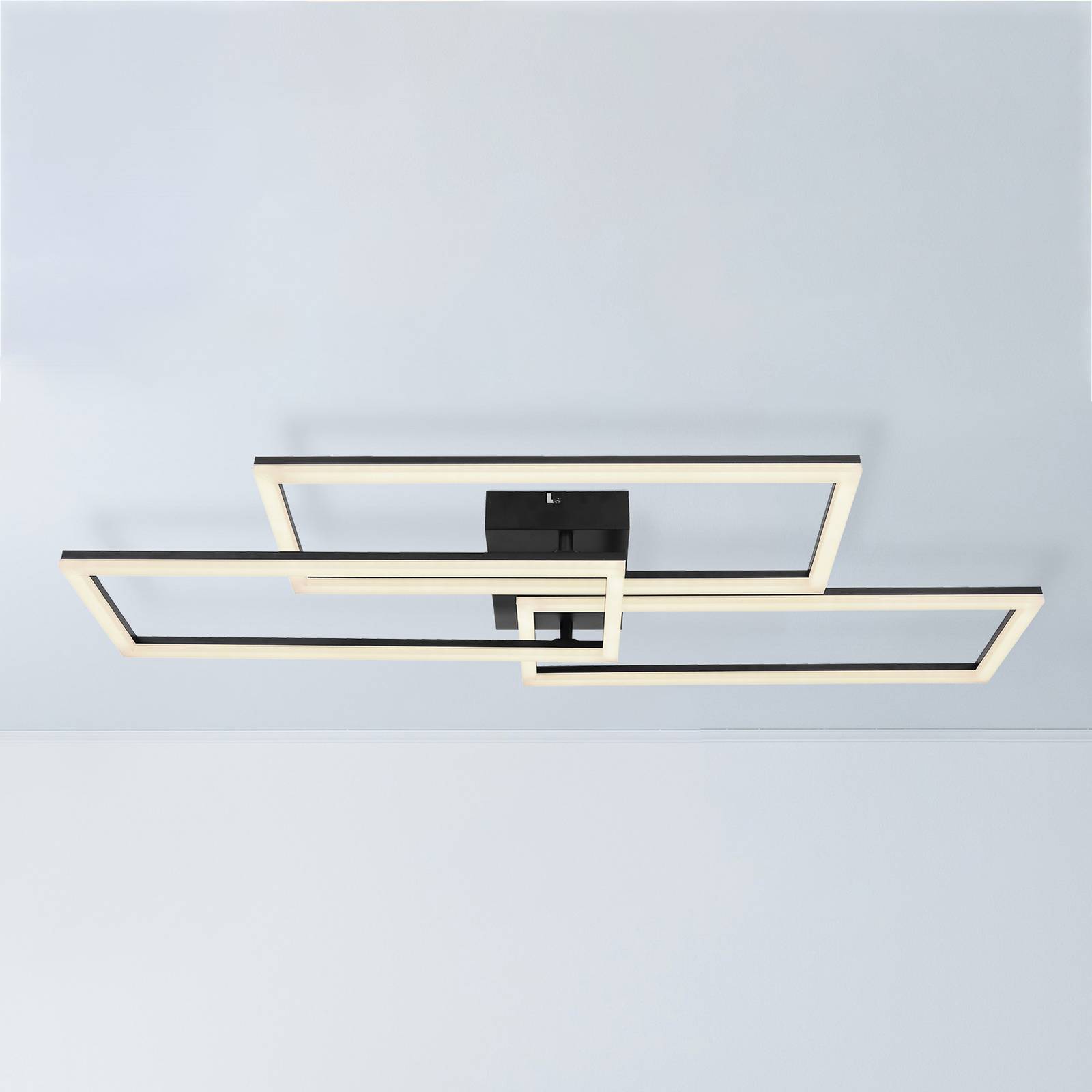 LED-Deckenleuchte Tiny 3fl Rechtecke schwarz CCT LED-Deckenleuchte Tiny 3fl Rechtecke schwarz CCT von Globo