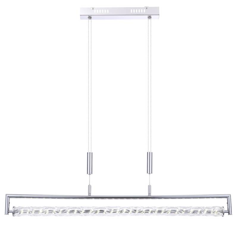 LED Hängeleuchte, Chrom, höhenverstellbar, Balken, H 160 cm von Globo