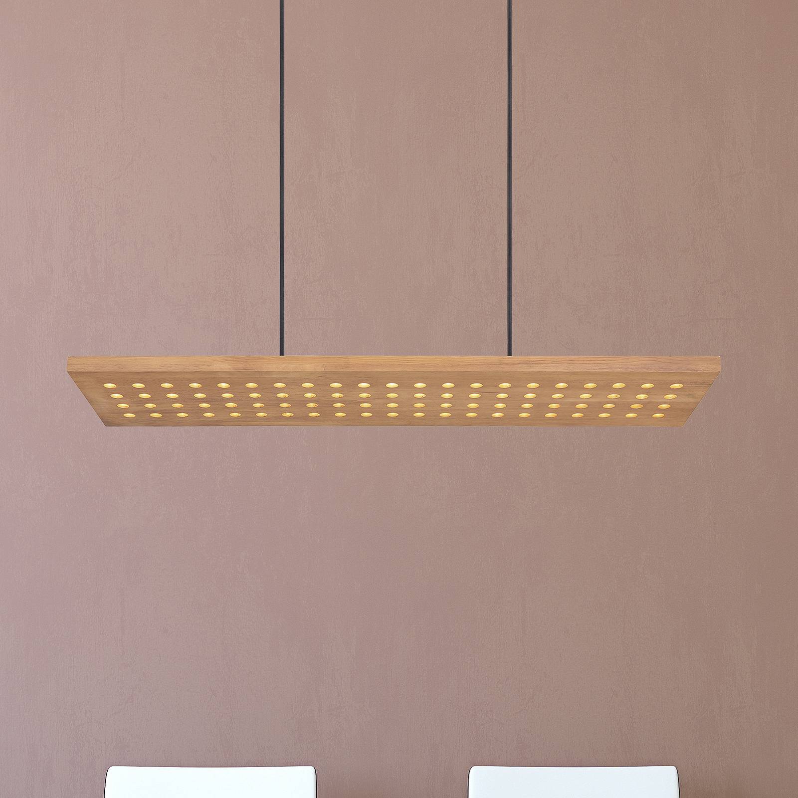 LED-Pendellampe Dolores, schwarz matt/hellbraun LED-Pendellampe Dolores, schwarz matt/hellbraun von Globo