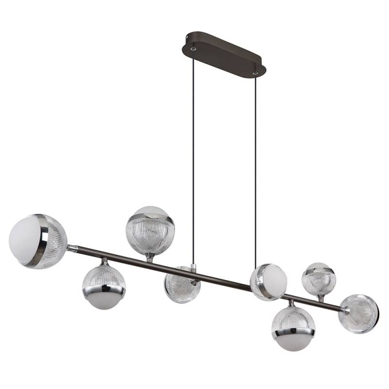 LED Pendelleuchte, Metall, Dimmbar, Fernbedienung, Nachtlicht, L 110 cm von Globo