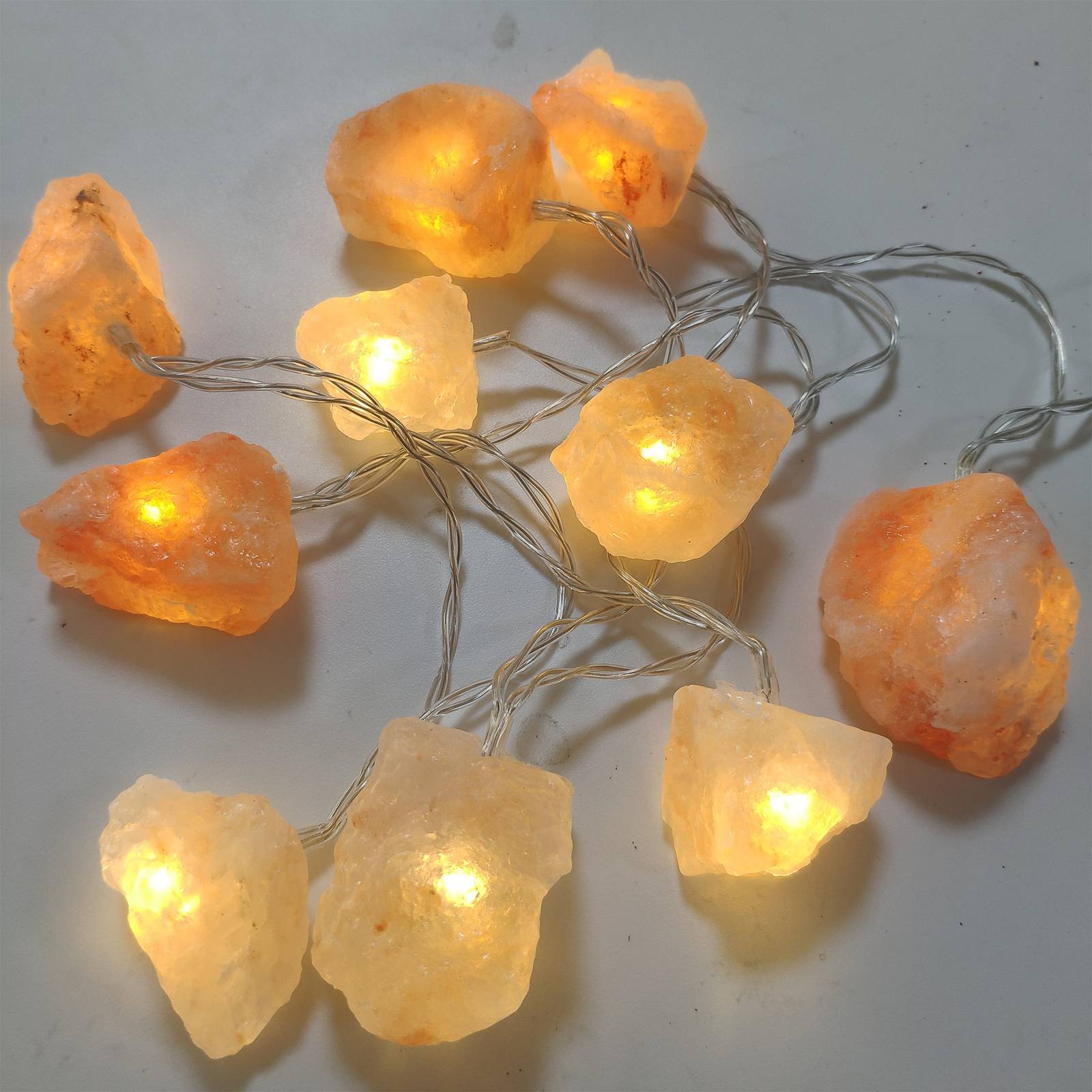 LED-Salzkristall-Lichterkette Hoku, 10-flammig LED-Salzkristall-Lichterkette Hoku, 10-flammig von Globo