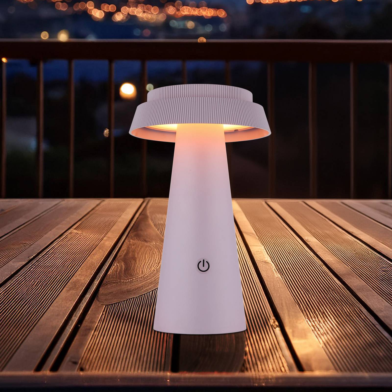 LED-Solar-Tischleuchte 36624, pink, Akku, CCT, IP54, dimmbar von Globo