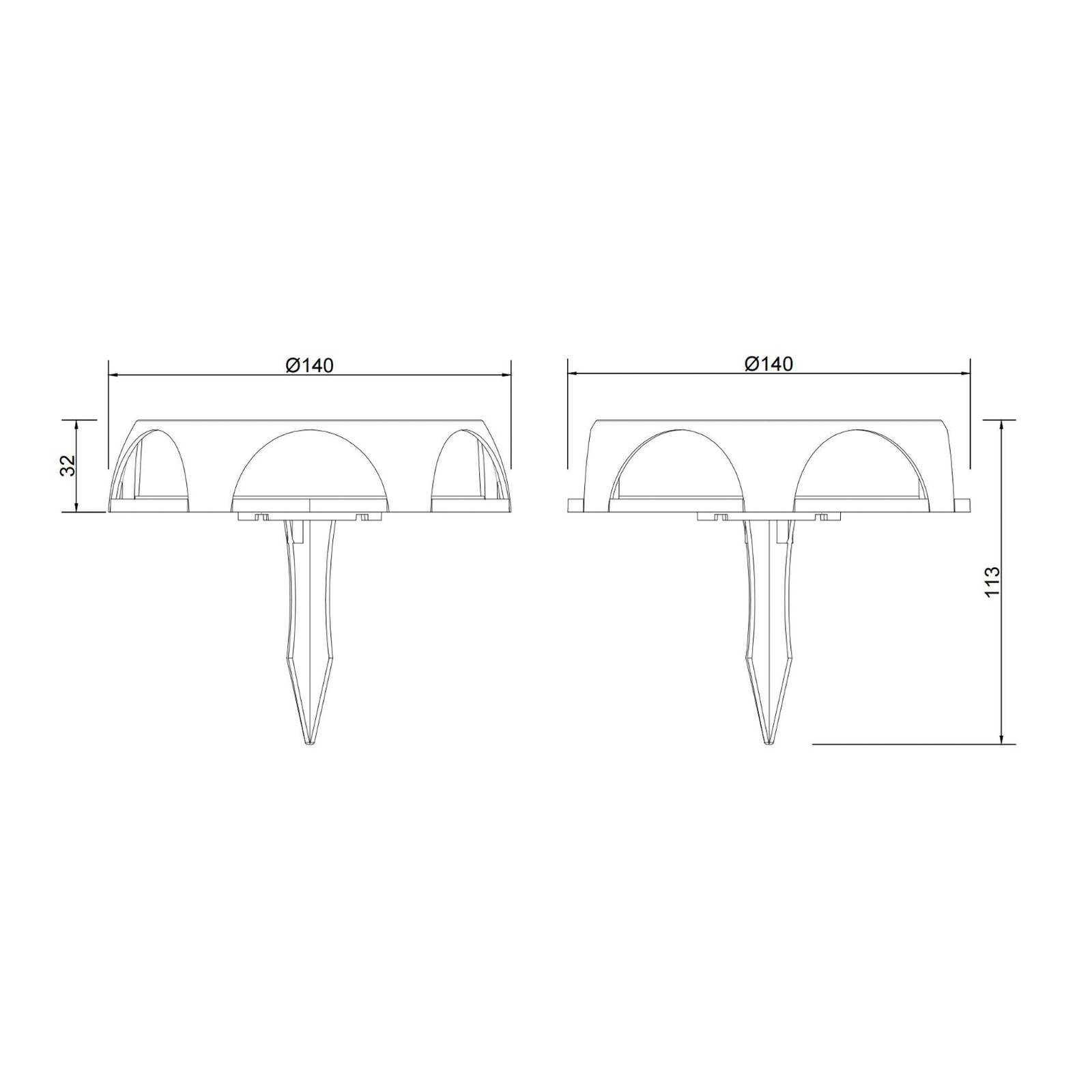 LED-Solarleuchte 36506, Erdspieß, Wandleuchte, schwarz, Alu LED-Solarleuchte 36506, Erdspieß, Wandleuchte, schwarz, Alu von Globo