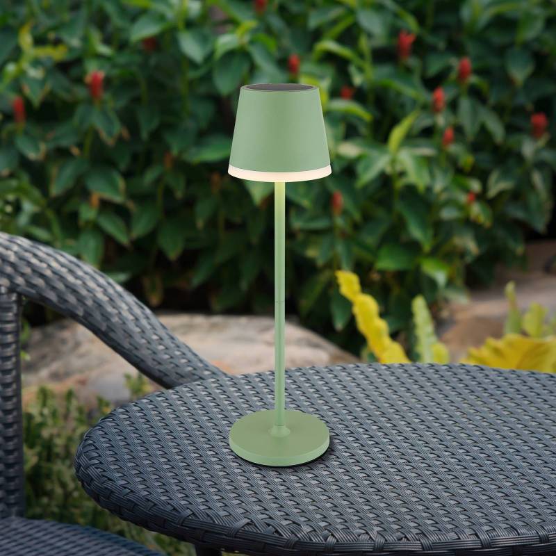 LED-Solarleuchte Metall, hellgrün, Höhe 41 cm, IP44 von Globo
