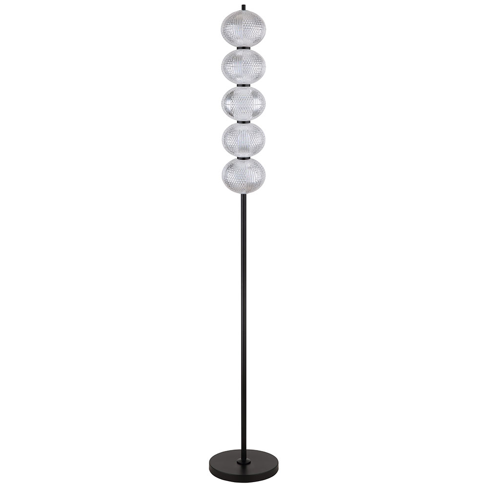 LED Stehleuchte, Metall, Schwarz-matt, Stufenschalter, H 160 cm von Globo