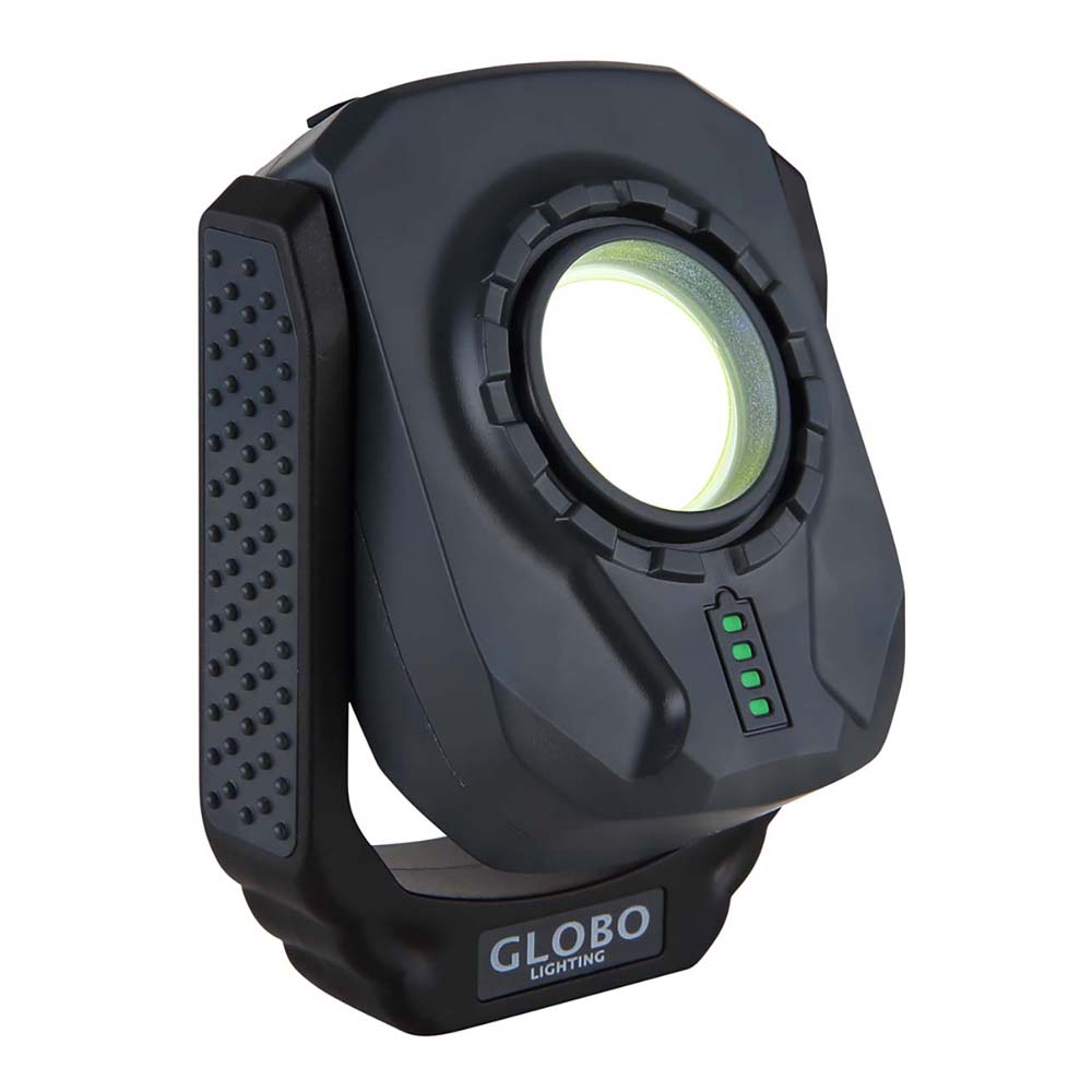 LED Taschenlampe, Clip und Magnet, USB-AKKU, beweglich von Globo