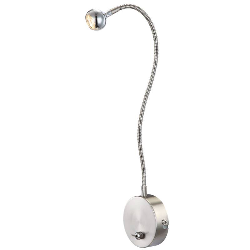 LED Wandlampe in nickel matt, satiniert Globo SERPENT 24109W von Globo