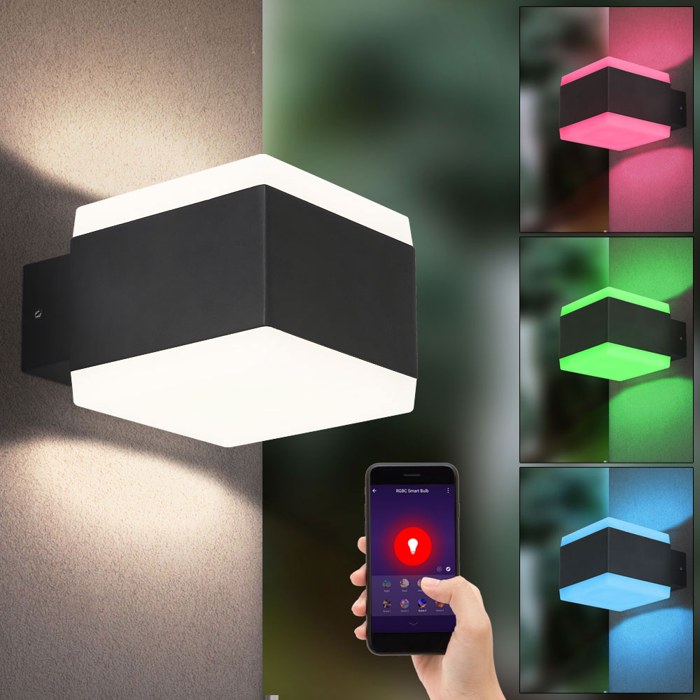 RGB LED Wandleuchte, Smart App, Alexa, Dimmbar, Farbwechsler von Globo