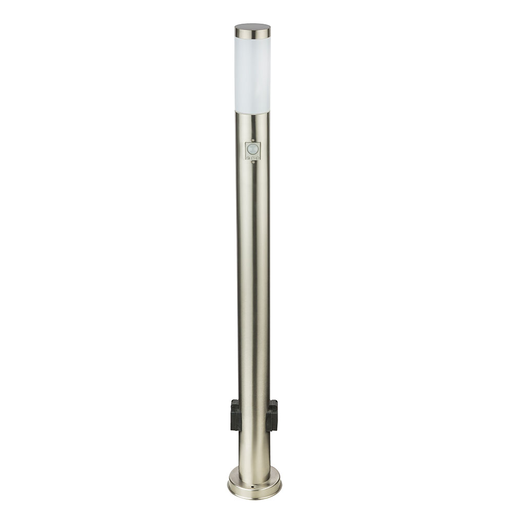 Stehlampe, 2x Steckdose, Edelstahl, Sensor, H 110 cm, BOSTON von Globo