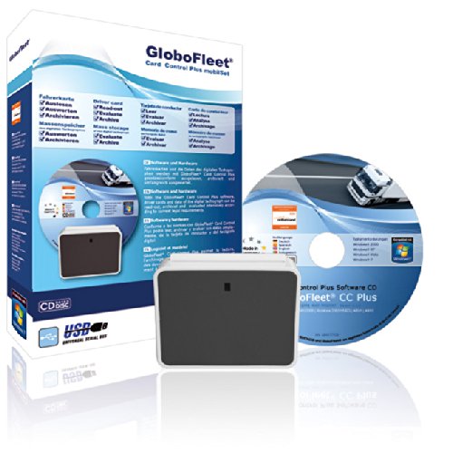GloboFleet Card Control Plus Set Mobil - zum auslesen, auswerten und archivieren der Fahrerkarte mit erweiterter Verstoß Auswertung - DTCO 4.1 kompatibel, WIN 10 WIN 11 Mac OS von GloboFleet
