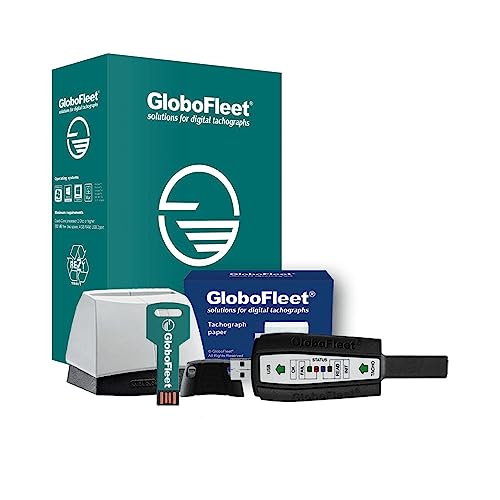 GloboFleet Starter Set Minimal DK zum auslesen und archivieren der Fahrerkarte, Chipkartenleser und 8GB Downloadkey (CD-ROM 8GB) DTCO 4.1 ready, Win 10/ 11 kompatibel, Mac OS von GloboFleet