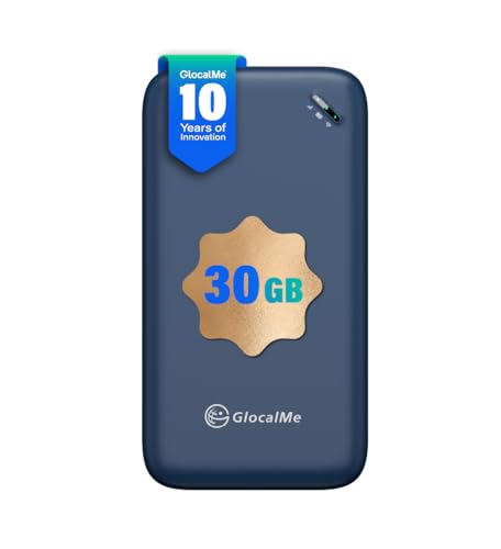 GlocalMe UPP 4G Mobiler WLAN Router, MiFi mit 30GB EU Daten, verfügbar in über 200 Ländern, Keine SIM-Karte nötig, Keine Roaminggebühren, Lokaler und internationaler Hotspot GlocalMe UPP 4G Mobiler WLAN Router, MiFi mit 30GB EU Daten, verfügbar in über 200 Ländern, Keine SIM-Karte nötig, Keine Roaminggebühren, Lokaler und internationaler Hotspot von GlocalMe