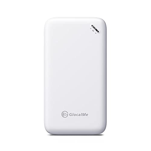 GlocalMe UPP 4G Mobiler WLAN Router, verfügbar in über 140 Ländern, Keine SIM-Karte nötig, Keine Roaminggebühren, MIFI mit 1GB globalen und 8GB EU Daten, Internationaler Hotspot (Weiß) von GlocalMe