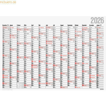 Glocken Plakatkalender 98x68,5cm 14 Monate Kalendarium 2026 Glocken Plakatkalender 98x68,5cm 14 Monate Kalendarium 2026 von Glocken
