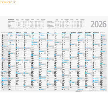 Glocken Plakatkalender A4 14 Monate Kalendarium 2026 Glocken Plakatkalender A4 14 Monate Kalendarium 2026 von Glocken