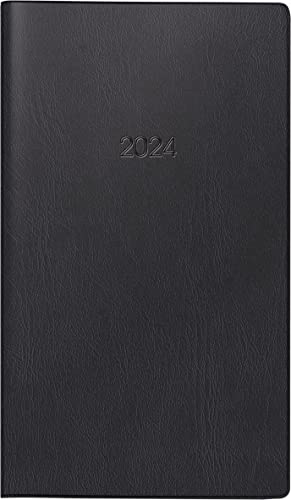 Glocken Monatskalender 2024 2 Seiten = 1 Monat Blattgröße 8,7 x 15,3 cm schwarz von Glocken