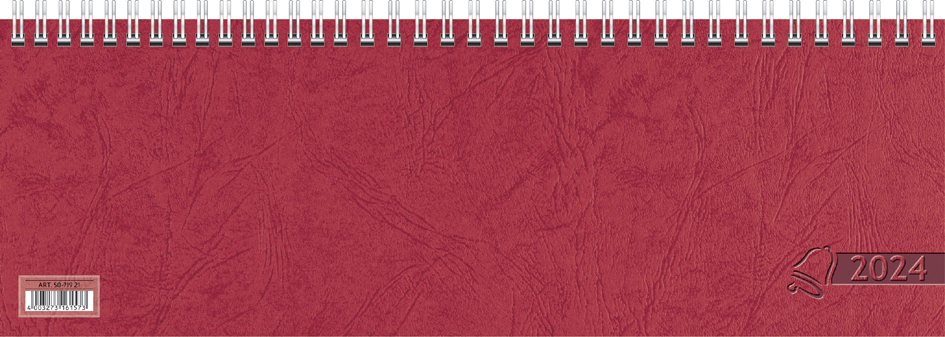 Glocken Tischkalender , Querterminbuch, , 2024, rot von Glocken