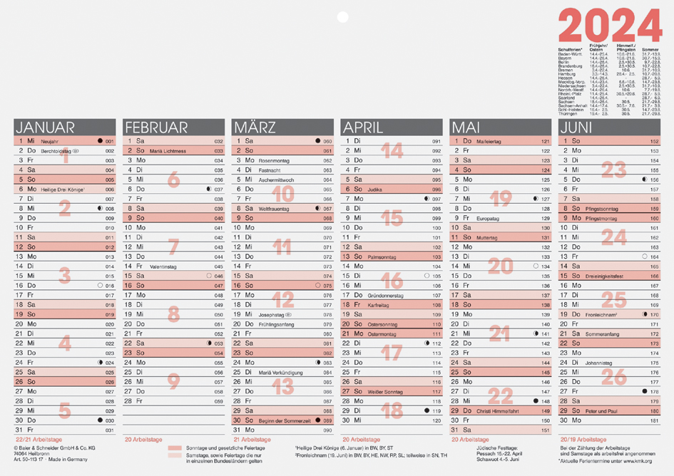 Glocken Tischkalender , Tafelkalender, , 2024, DIN A4 quer von Glocken