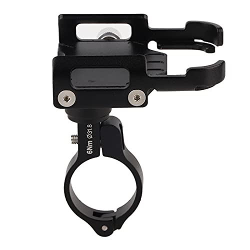 Glomora 360 ° Grad Drehung Telefonhalterungsklemme, Halterung Motorrad Mobiltelefonhalter Ständer Aluminiumlegierung einstellbare Breite für Motorräder Elektrofahrzeuge (Black) von Glomora