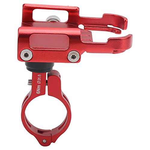 Glomora 360 ° Grad Drehung Telefonhalterungsklemme, Halterung Motorrad Mobiltelefonhalter Ständer Aluminiumlegierung einstellbare Breite für Motorräder Elektrofahrzeuge (Red) von Glomora