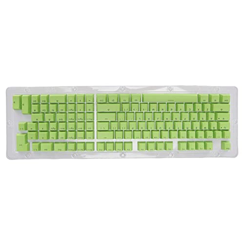 Glomora Mechanische Tastatur-Tastenkappen, PBT 114-Tasten-Set, zweifarbige, spritzgegossene, durchscheinende OEM-Tastenkappen (Mini Apple Green) von Glomora