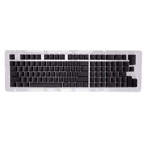 Glomora Mechanische Tastatur-Tastenkappen, PBT 114-Tasten-Set, zweifarbige, spritzgegossene, durchscheinende OEM-Tastenkappen (Mini Black) von Glomora