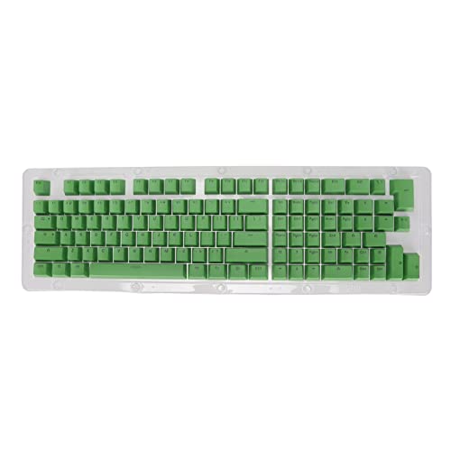Glomora Mechanische Tastatur-Tastenkappen, PBT 114-Tasten-Set, zweifarbige, spritzgegossene, durchscheinende OEM-Tastenkappen (Mini Cheese Green) von Glomora