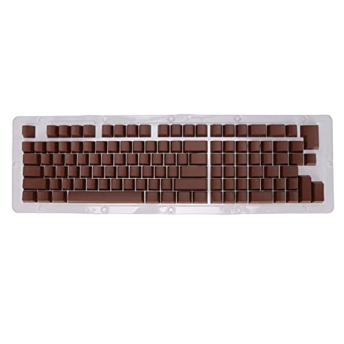 Glomora Mechanische Tastatur-Tastenkappen, PBT 114-Tasten-Set, zweifarbige, spritzgegossene, durchscheinende OEM-Tastenkappen (Mini Dark Coffee) von Glomora