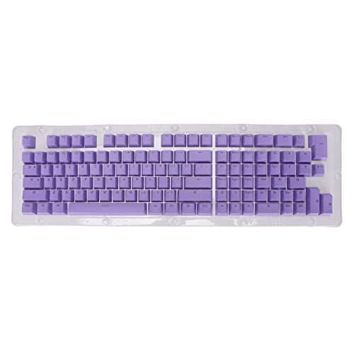 Glomora Mechanische Tastatur-Tastenkappen, PBT 114-Tasten-Set, zweifarbige, spritzgegossene, durchscheinende OEM-Tastenkappen (Mini Purple) von Glomora