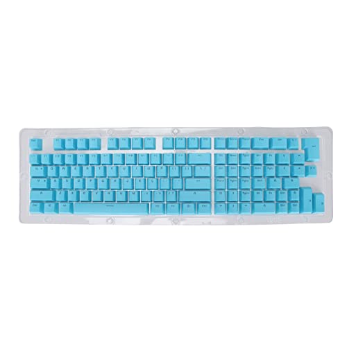 Glomora Mechanische Tastatur-Tastenkappen, PBT 114-Tasten-Set, zweifarbige, spritzgegossene, durchscheinende OEM-Tastenkappen (Mini Sky Blue) von Glomora