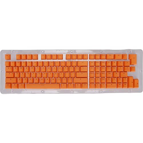 Glomora Mechanische Tastatur-Tastenkappen, PBT 114-Tasten-Set, zweifarbige, spritzgegossene, durchscheinende OEM-Tastenkappen (Mini orange) von Glomora