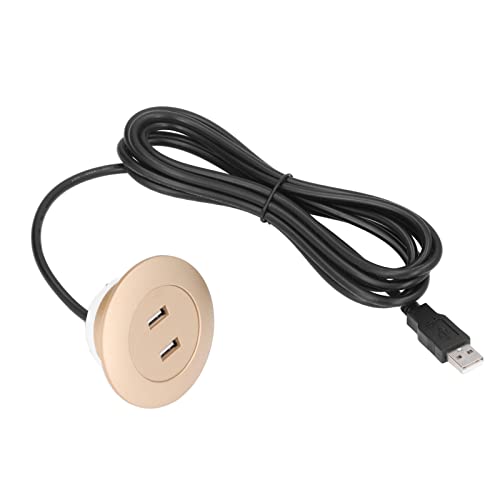 Glomora -Sofa USB -Ladesteck, eingebrauchtes Mount Power Hub Dual USB -Ladeanschlüsse Socket Desktop Ladestation für Heimbüro -Nutzung (Gold) von Glomora