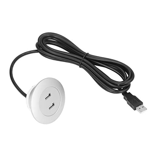 Glomora -Sofa USB -Ladesteck, eingebrauchtes Mount Power Hub Dual USB -Ladeanschlüsse Socket Desktop Ladestation für Heimbüro -Nutzung (Silver) von Glomora