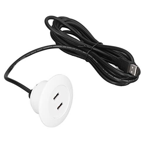 Glomora -Sofa USB -Ladesteck, eingebrauchtes Mount Power Hub Dual USB -Ladeanschlüsse Socket Desktop Ladestation für Heimbüro -Nutzung (White) von Glomora