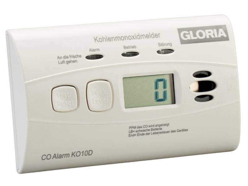 GLORIA Kohlenmonoxid-Melder KO10D, mit Display von Gloria