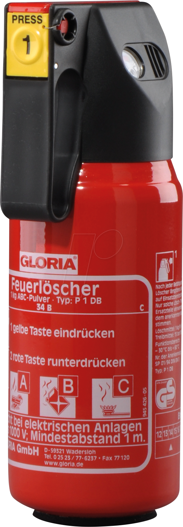 GLORIA P1DB - Feuerlöscher, Auto GLORIA P1DB - Feuerlöscher, Auto von Gloria