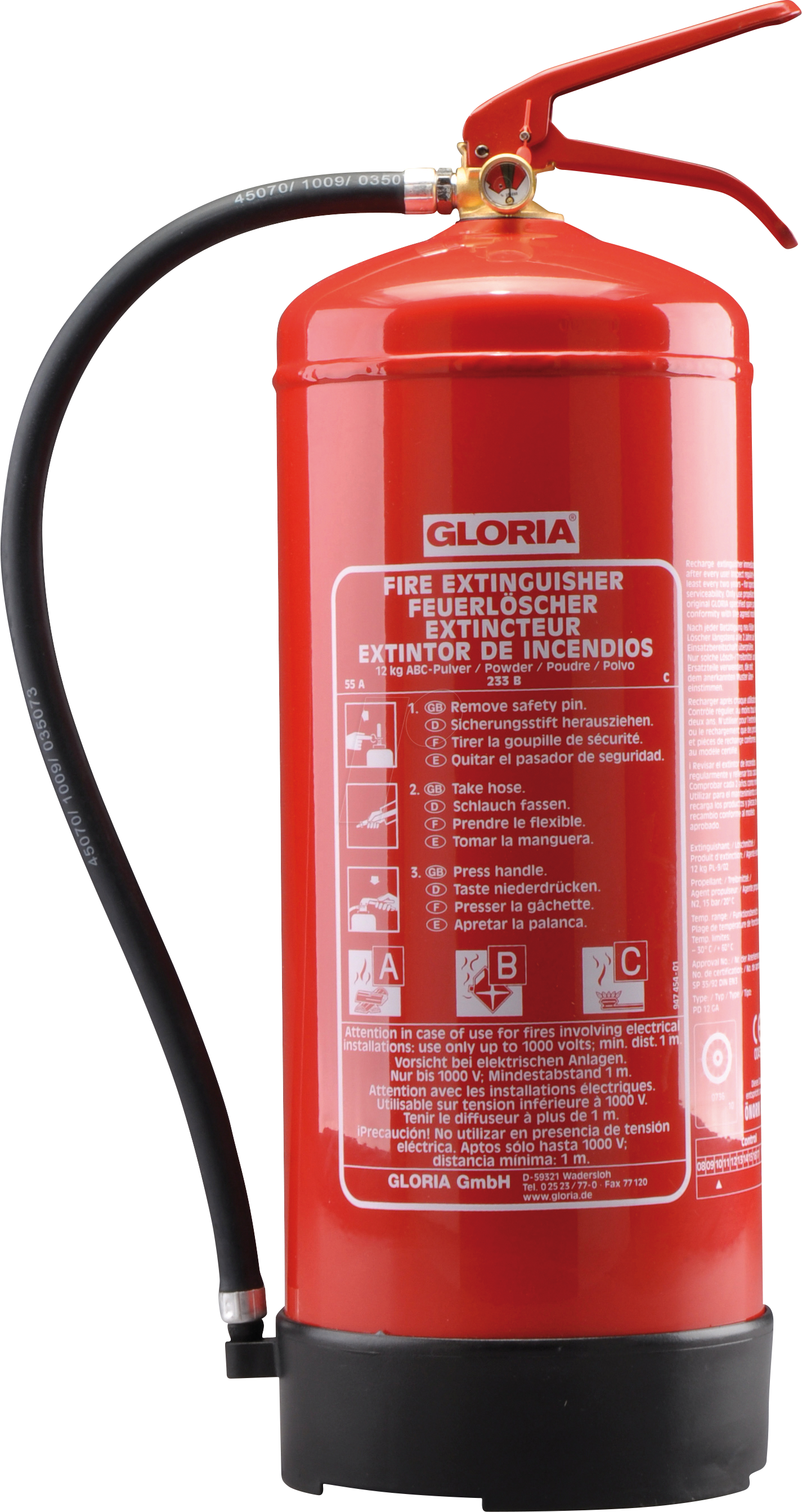 GLORIA PD6GA - Feuerlöscher, Pulver GLORIA PD6GA - Feuerlöscher, Pulver von Gloria
