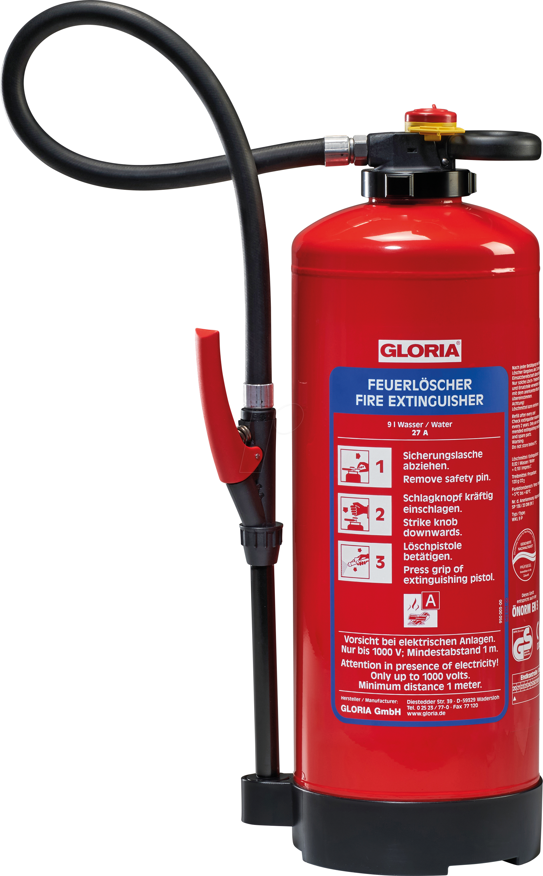 GLORIA WKL6PRO - Feuerlöscher, Wasser von Gloria