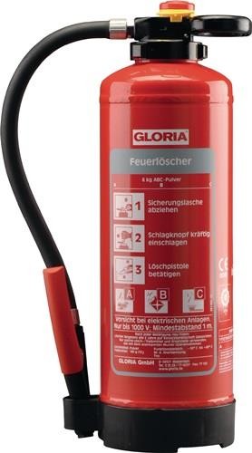 Gloria Auflade-Pulverfeuerlöscher 12kg aufladb.Brandkl.55 A 233 B C m.Wandh. Gloria Auflade-Pulverfeuerlöscher 12kg aufladb.Brandkl.55 A 233 B C m.Wandh. von Gloria