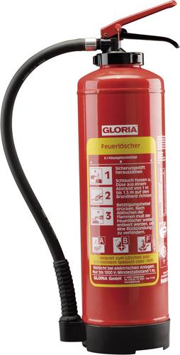 Gloria FB6EASY Spezialfeuerlöscher 6l Brandklasse: A, B, F Inhalt 1St. von Gloria