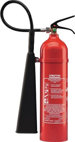 Gloria Kohlendioxidfeuerlöscher 5kg 89 B m.Wandh. 001821.0000 von Gloria