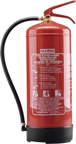 Gloria PD12GA Pulverfeuerlöscher mit Manometer 12kg Brandklasse: A, B, C Inhalt 1St. von Gloria