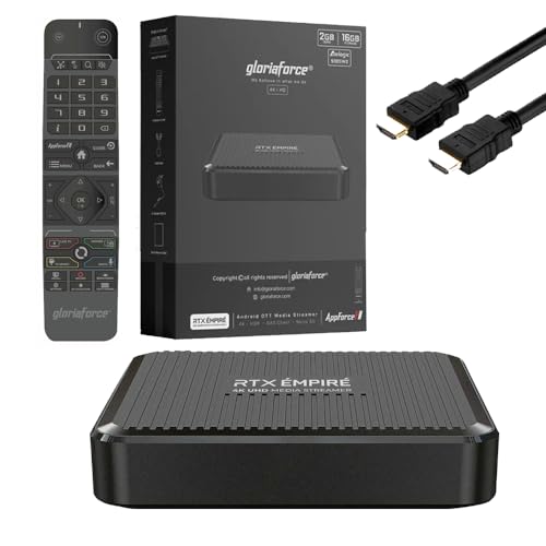 GloriaForce RTX Empire 4K UHD OTT Multimedia Player, Android 11,H.265,2GB RAM,16GB Flash, WLAN von Gloriaforce