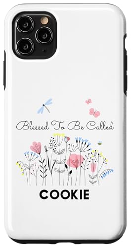 Blessed To Be Called Cookie, Blumenmotiv, Geschenk für Oma und Mutter Hülle für iPhone 11 Pro Max von Glorious Grandma Names