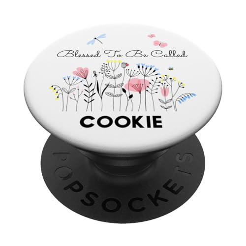 Blessed To Be Called Cookie, Blumenmotiv, Geschenk für Oma und Mutter PopSockets Klebender PopGrip Blessed To Be Called Cookie, Blumenmotiv, Geschenk für Oma und Mutter PopSockets Klebender PopGrip von Glorious Grandma Names