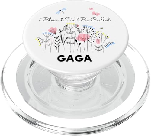 Blessed To Be Called Gaga Geschenk mit Blumenmuster für Oma und Mutter PopSockets PopGrip für MagSafe von Glorious Grandma Names