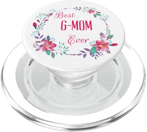 Die beste G-Mom aller Zeiten mit rosafarbenem Blumenmuster als Geschenk für Tante, Großmutter und Mutter PopSockets PopGrip für MagSafe Die beste G-Mom aller Zeiten mit rosafarbenem Blumenmuster als Geschenk für Tante, Großmutter und Mutter PopSockets PopGrip für MagSafe von Glorious Grandma Names