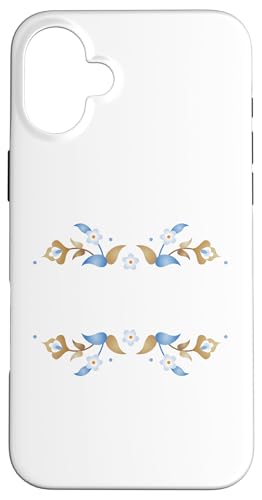 Gaga Floral Blue Gold White Ornament Rahmen Tante Oma Mama Hülle für iPhone 16 Plus Gaga Floral Blue Gold White Ornament Rahmen Tante Oma Mama Hülle für iPhone 16 Plus von Glorious Grandma Names